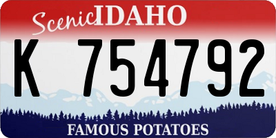 ID license plate K754792