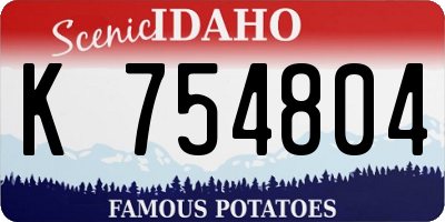 ID license plate K754804