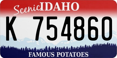 ID license plate K754860