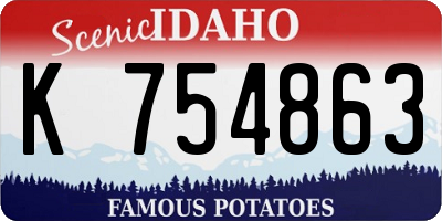 ID license plate K754863