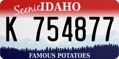 ID license plate K754877