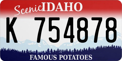 ID license plate K754878