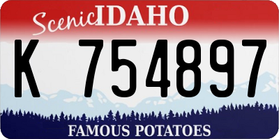 ID license plate K754897
