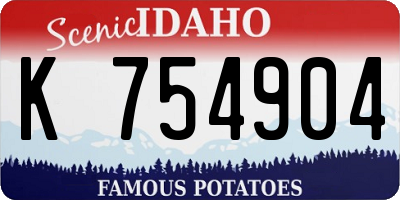 ID license plate K754904
