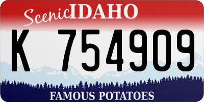 ID license plate K754909