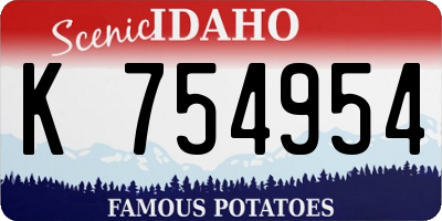 ID license plate K754954