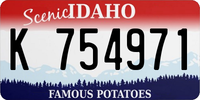 ID license plate K754971