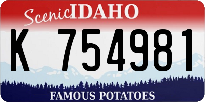 ID license plate K754981