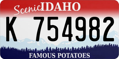 ID license plate K754982