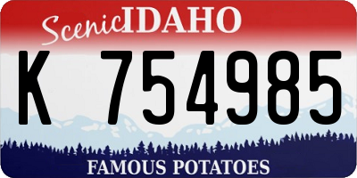 ID license plate K754985