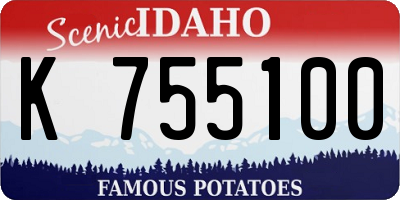 ID license plate K755100
