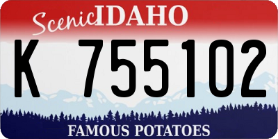 ID license plate K755102