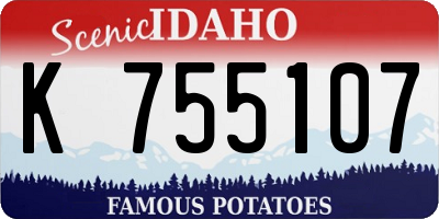 ID license plate K755107