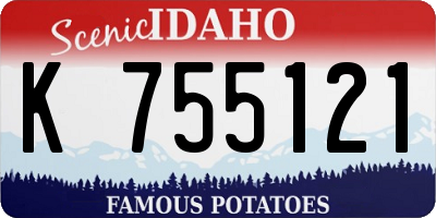 ID license plate K755121