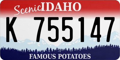ID license plate K755147