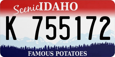 ID license plate K755172