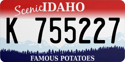 ID license plate K755227