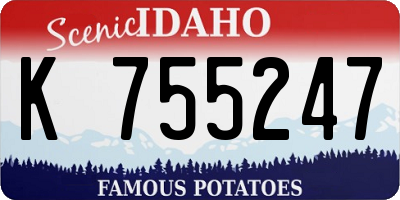 ID license plate K755247