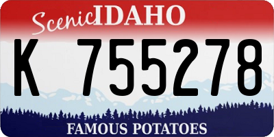 ID license plate K755278