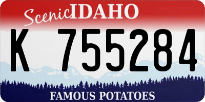 ID license plate K755284