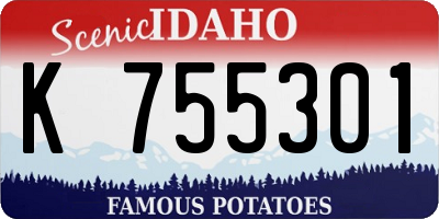 ID license plate K755301
