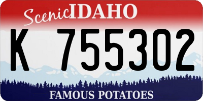 ID license plate K755302