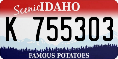 ID license plate K755303