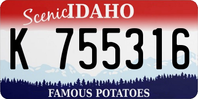 ID license plate K755316