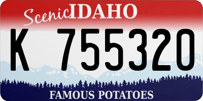 ID license plate K755320