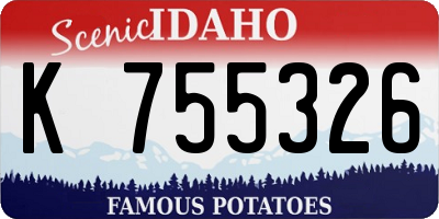 ID license plate K755326