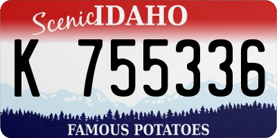 ID license plate K755336