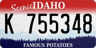 ID license plate K755348
