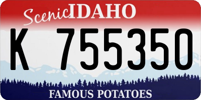 ID license plate K755350