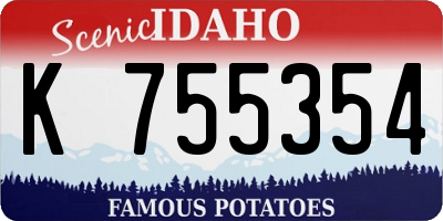 ID license plate K755354
