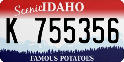 ID license plate K755356