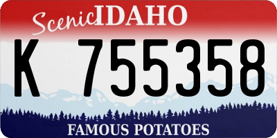 ID license plate K755358