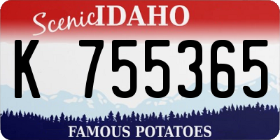 ID license plate K755365