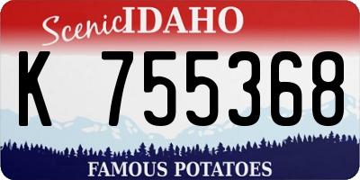 ID license plate K755368