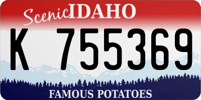 ID license plate K755369