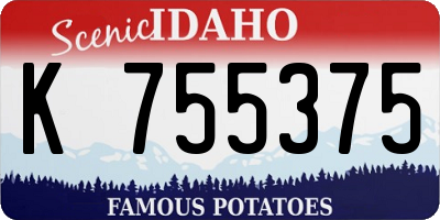 ID license plate K755375