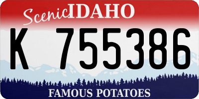 ID license plate K755386