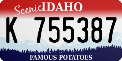 ID license plate K755387