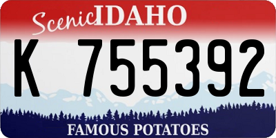 ID license plate K755392