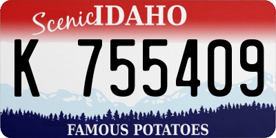 ID license plate K755409