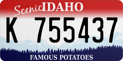 ID license plate K755437