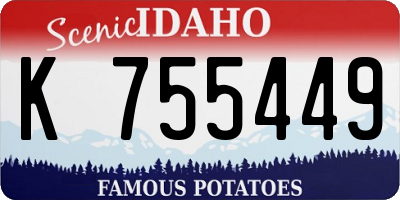 ID license plate K755449