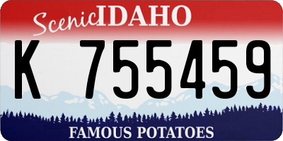 ID license plate K755459