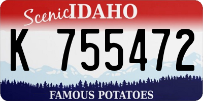 ID license plate K755472