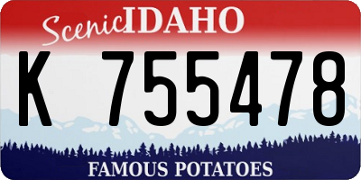 ID license plate K755478
