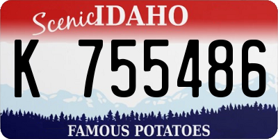 ID license plate K755486